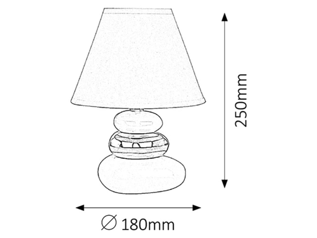 Lampada da comodino con paralume Salem bianca E14 Rabalux 4948