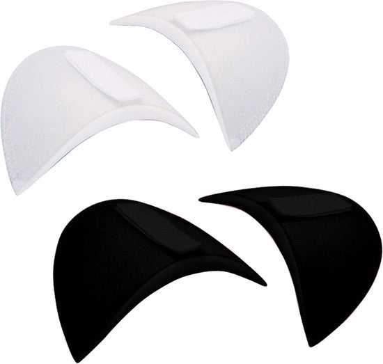 2 Paia - Supporto - 16*9*1.5cm - Nero e bianco - Supporto imbottito - Supporti imbottiti - Rivestimento a schiuma - Supporti spalline - Cinturino - morbidi con rivestimento a schiuma - Riciclabile - Per ricamo su abiti di stile blazer