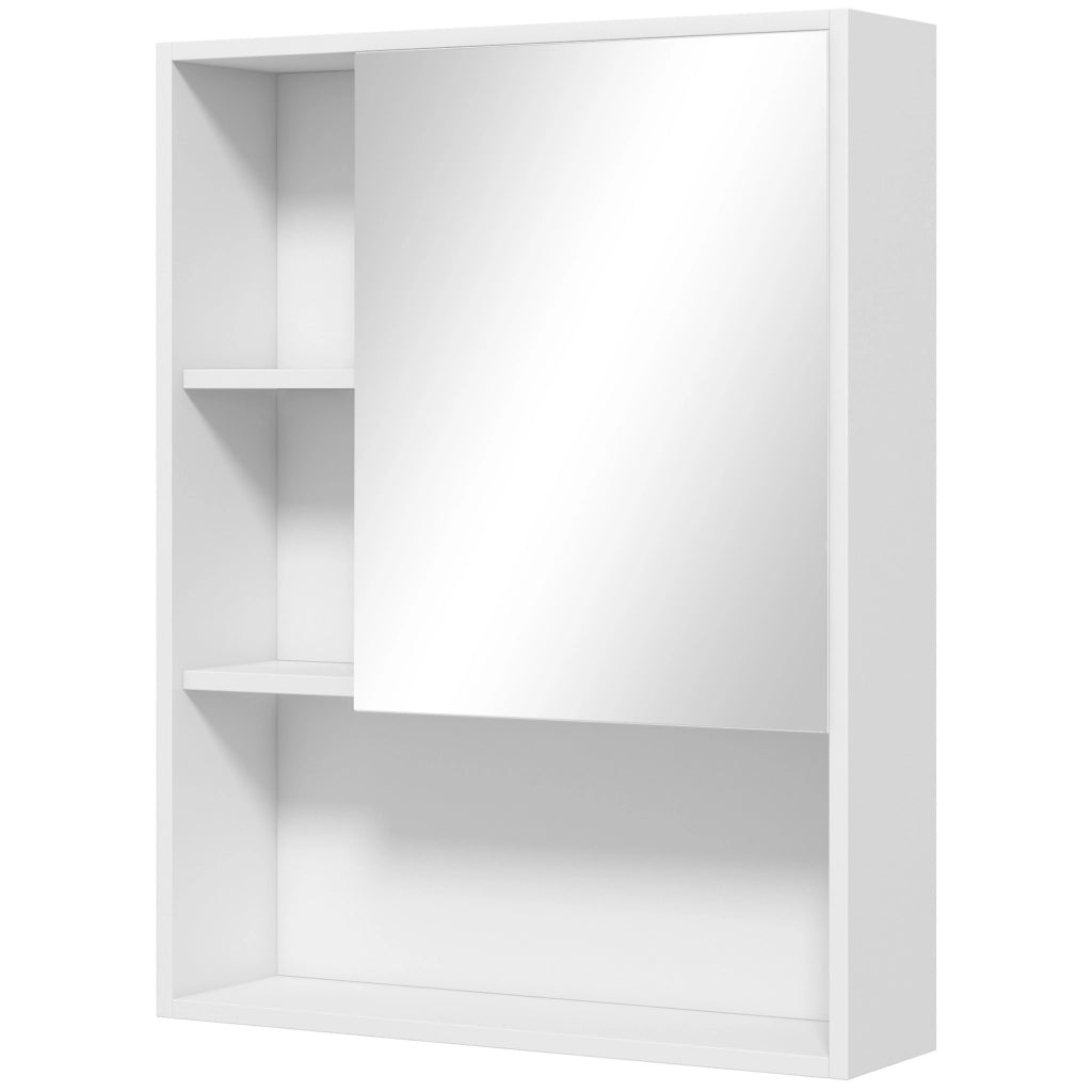 Mobile bagno sospeso con specchio ¨C Xylo ¨C bianco 60x15x76 cm 5 scomparti
