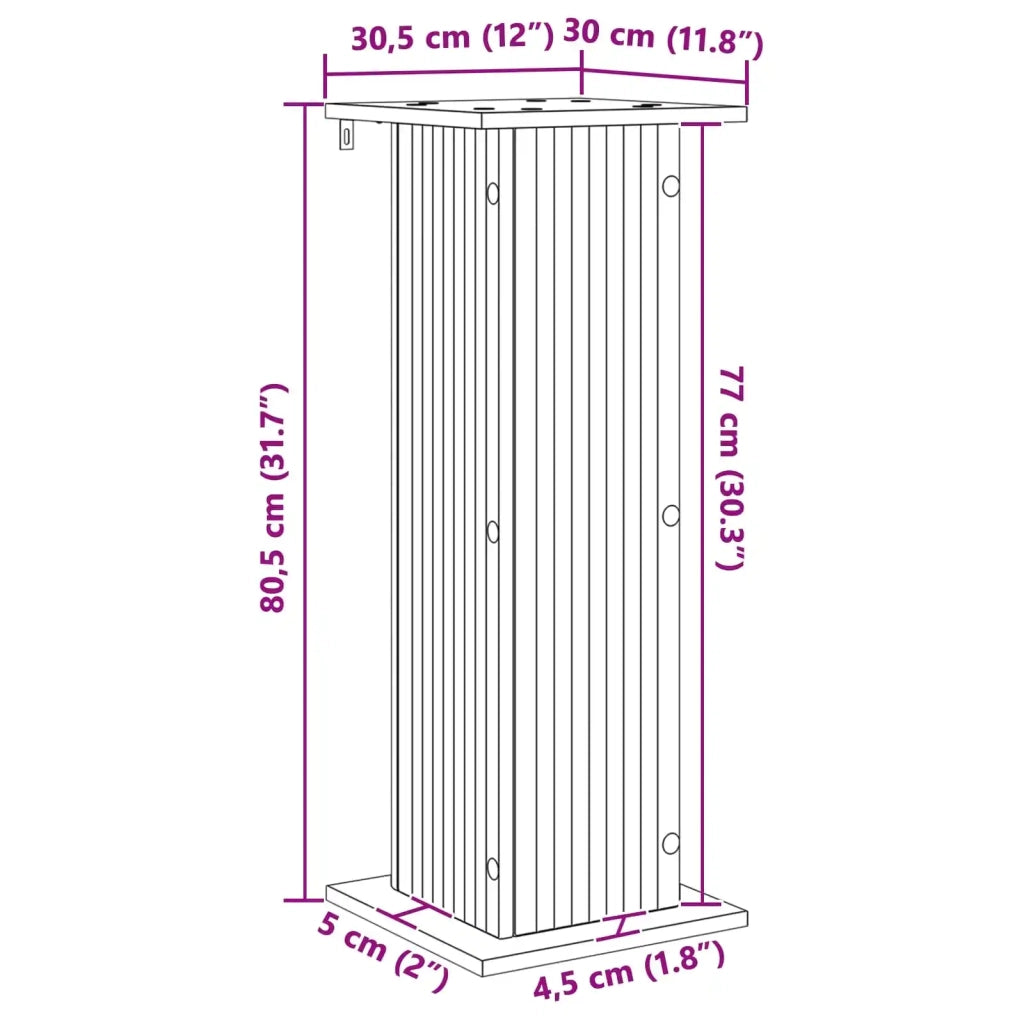 Supporto per piante | Sostegno per piante 2 pz Grigio Sonoma 30,5 x 30 x 80,5 cm