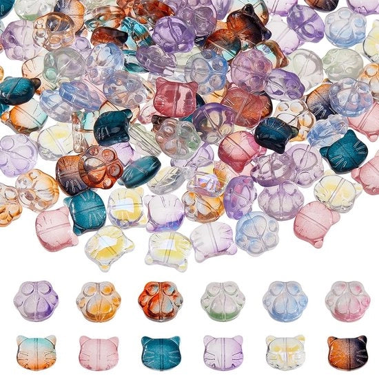 120 pezzi di perle di vetro per creare gioielli