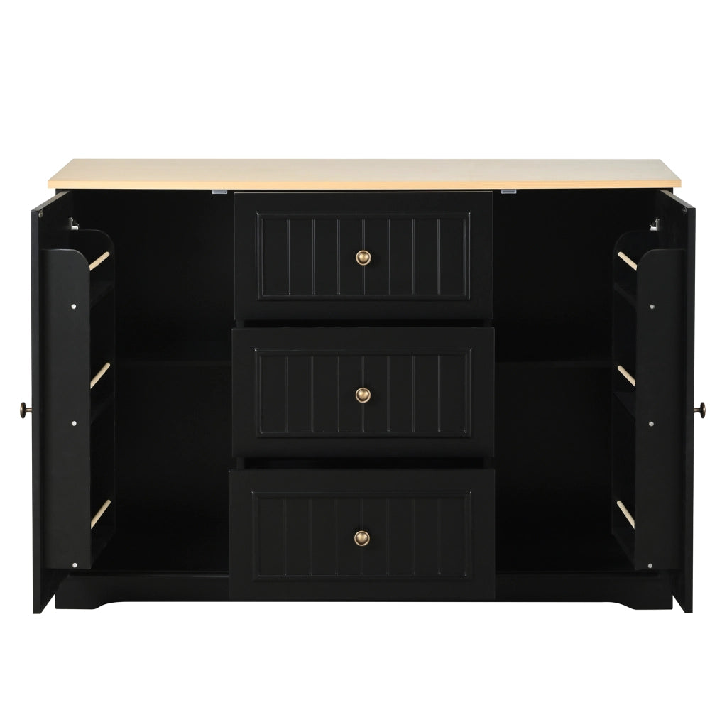 Credenza con 3 Cassetti e Ante ¨C Xylo ¨C Nero