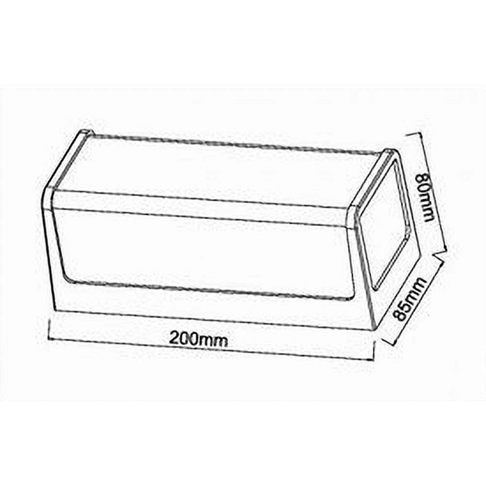 Trade Shop - Applique Led Da Esterno Giardino Moderno Lampada Da Muro Nera 10 Watt Ip65 643-n - -bianco Freddo      -