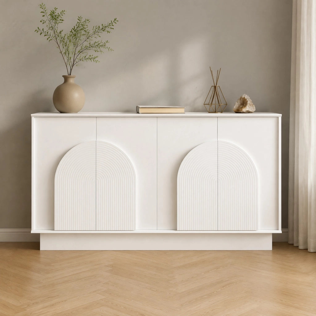 SIDEBOARD 160x38x80 cm Bianco MDF a 4 ante
