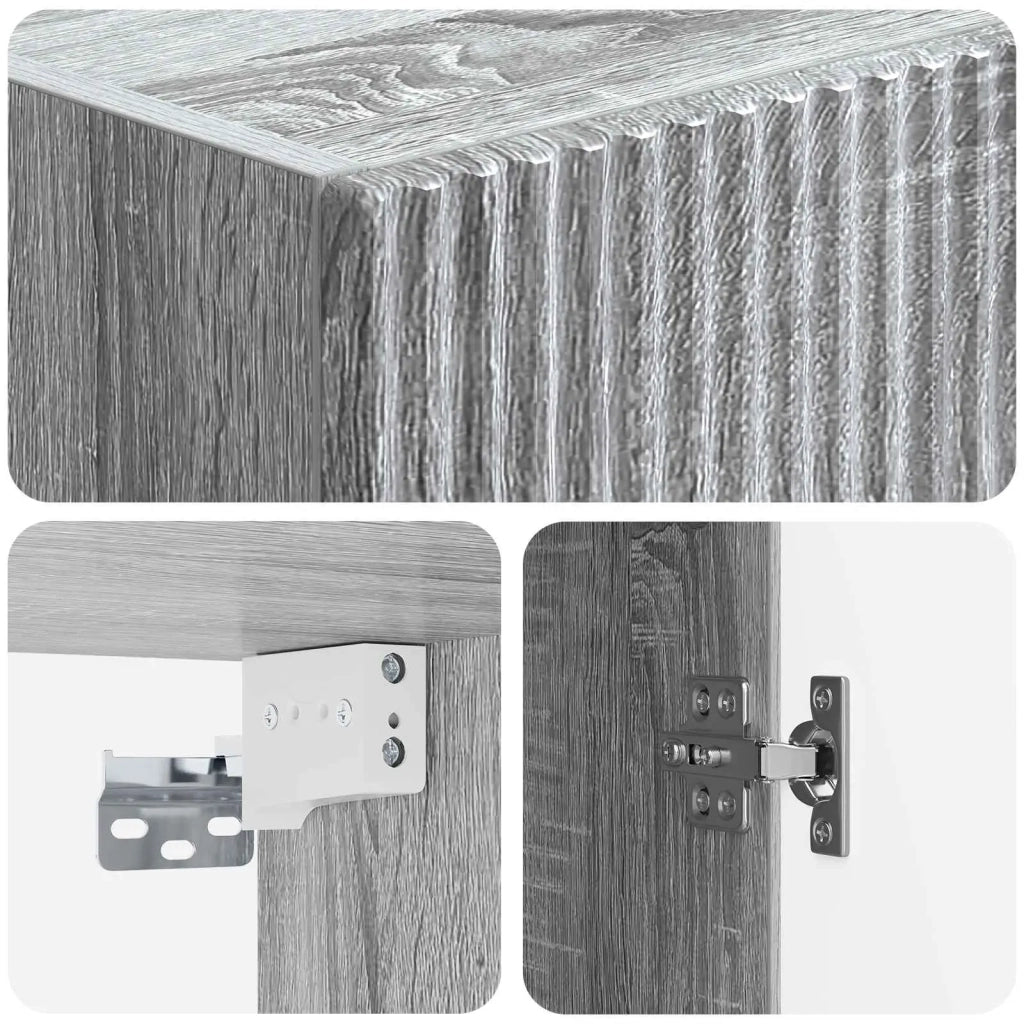 Set di armadi 2 pz Sonoma grigio Legno ingegnerizzato 3416796