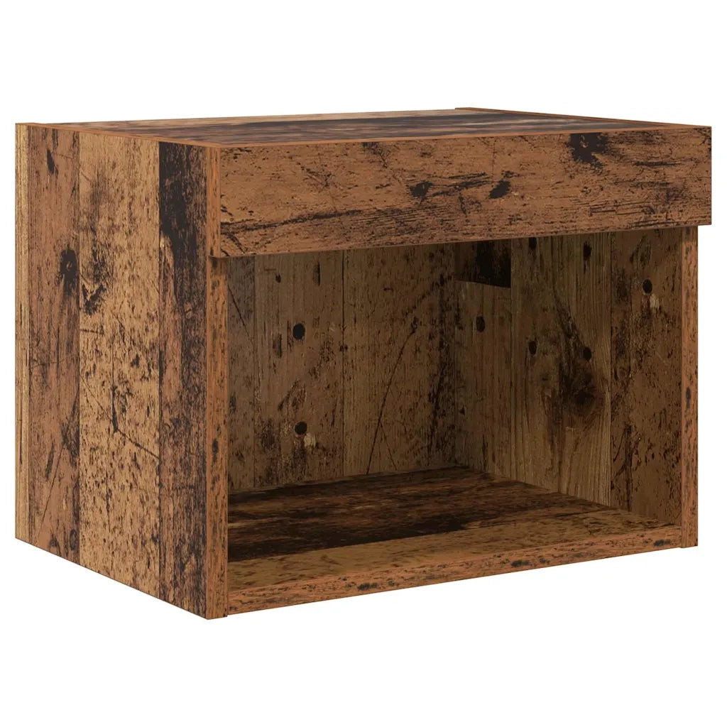 Unit¨¤ a muro per TV con LED con led 5 pz | Armadietto TV | Mobile Porta TV Legno vecchio