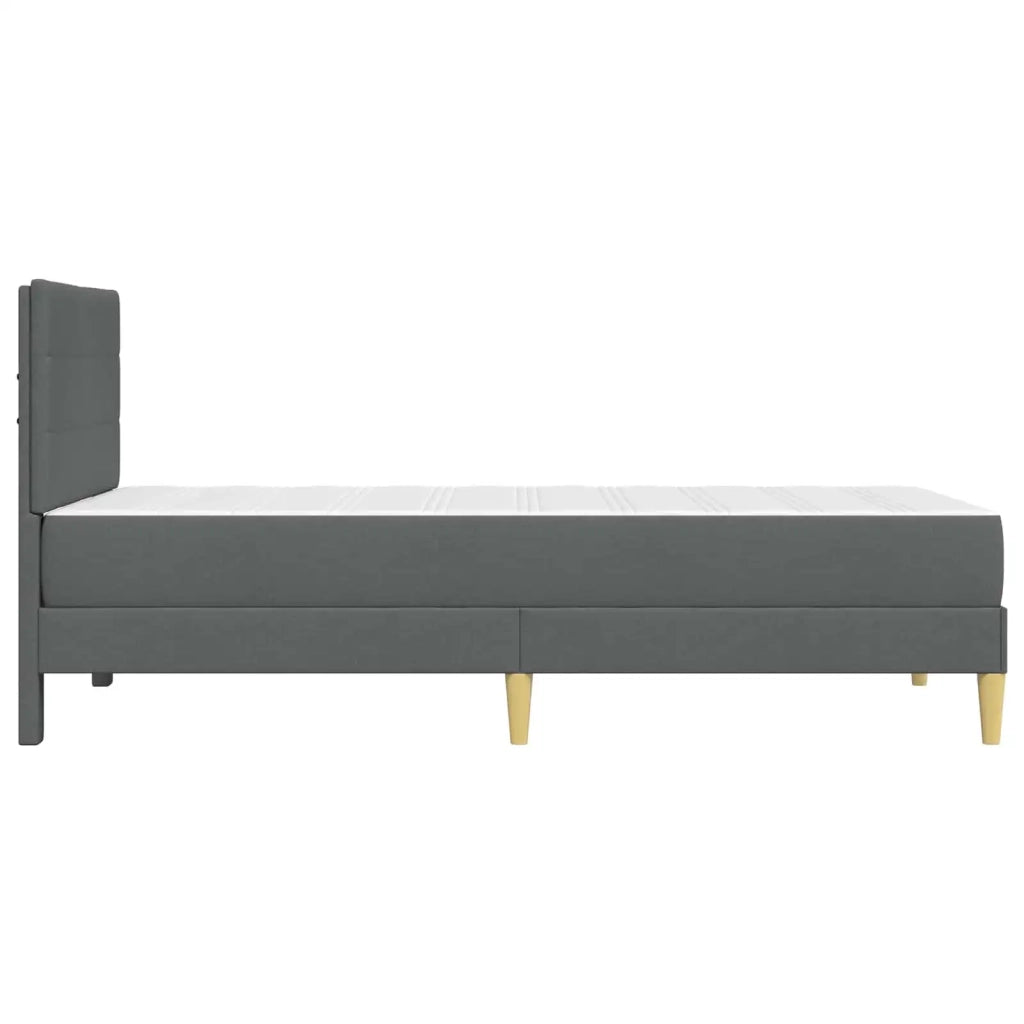 Struttura del letto-Giroletto Grigio scuro 100 x 200 cm Poliestere