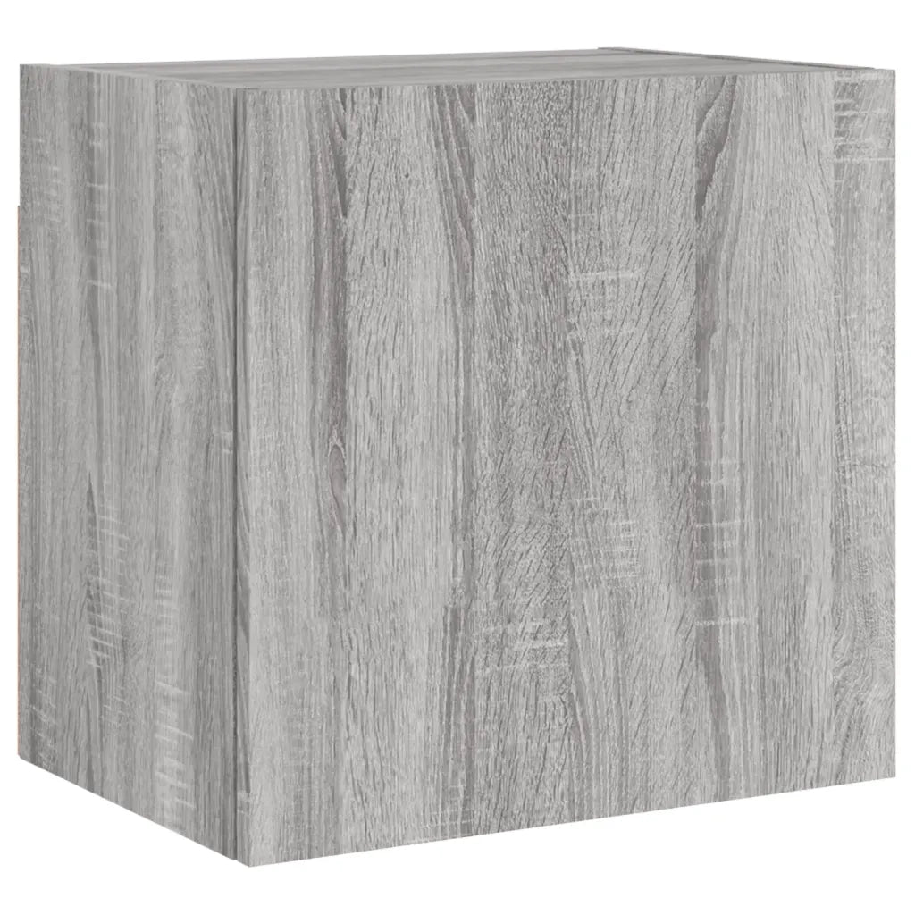 Mobili TV a Muro 4pz | Armadietto TV | Mobile Porta TV Grigio Sonoma in Legno Multistrato