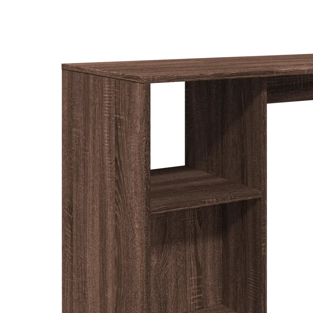 Tavolo Bar Ripiano Rovere Marrone 124x46x103,5 cm Multistrato 854397