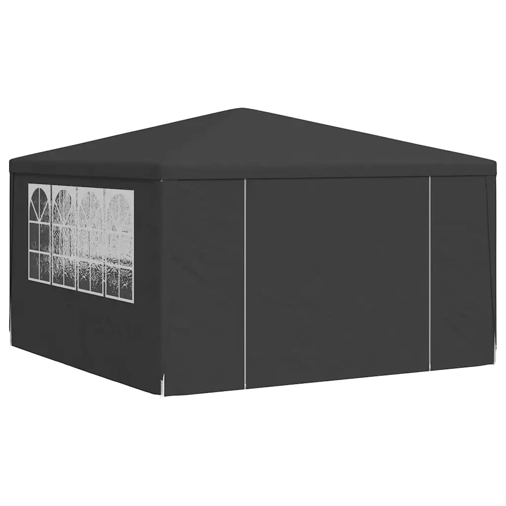 Gazebo | Pergolato Professionale con Pareti 4x4 m Antracite 90 g/m2
