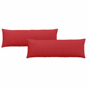 Cuscini da Divano 2 pz | Cuscini per sedie Rosso 120 x 40 cm Tessuto