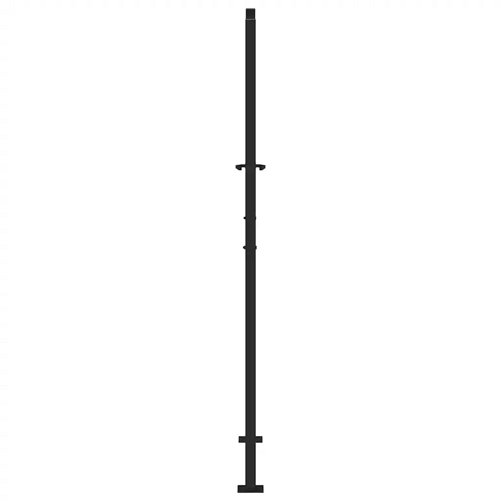 Cancello da giardino nero 100x175 cm in acciaio con design a foglia CFW1173333