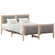 Letto matrimoniale | Letto per adulti | Struttura del Letto con testiera Marrone e taupe 135 x 190 cm