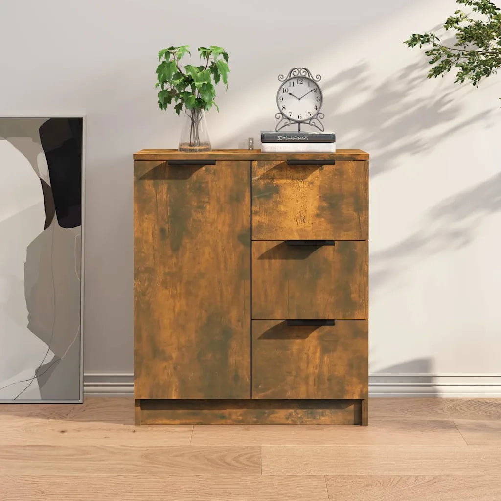 Credenza Rovere Fumo 60x30x70 cm in Legno tecnico 816988