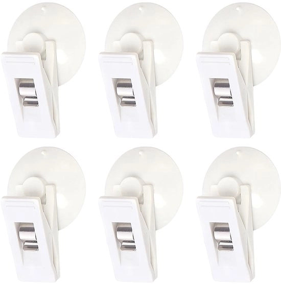 Haken con Zanzare per Clip di Parcheggio - Multifunzionali - 6 Pezzi - Clip Autotrasparenti - Adatti per Auto, Cucina e Casa