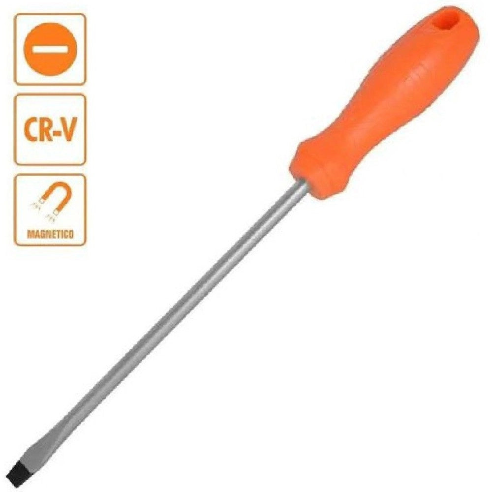 Trade Shop - Cacciavite Giravite 6x100 Mm Con Punta Magnetica A Taglio In Acciaio Cr-v 97499 -