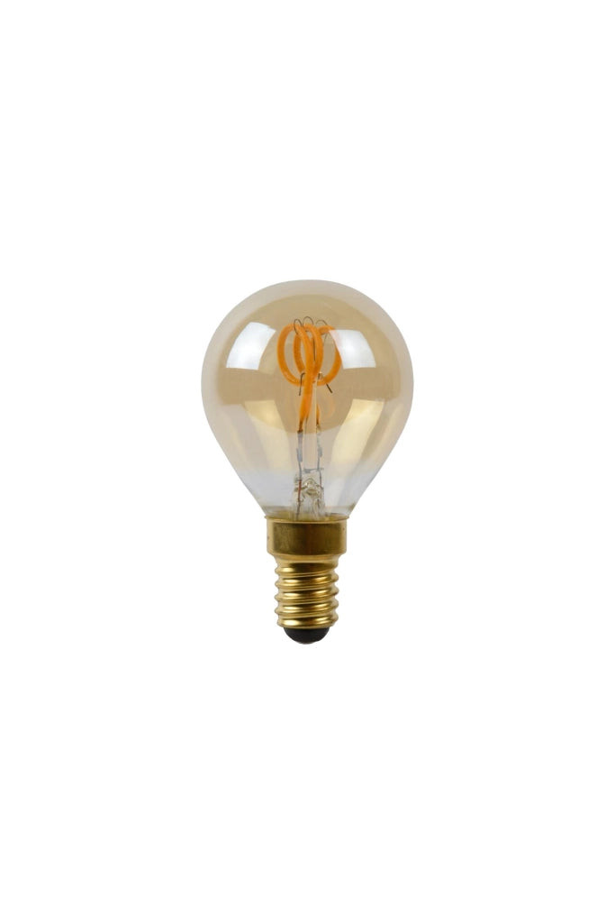 Lampadina LED filamento E14 3W ambra sfera Lucide