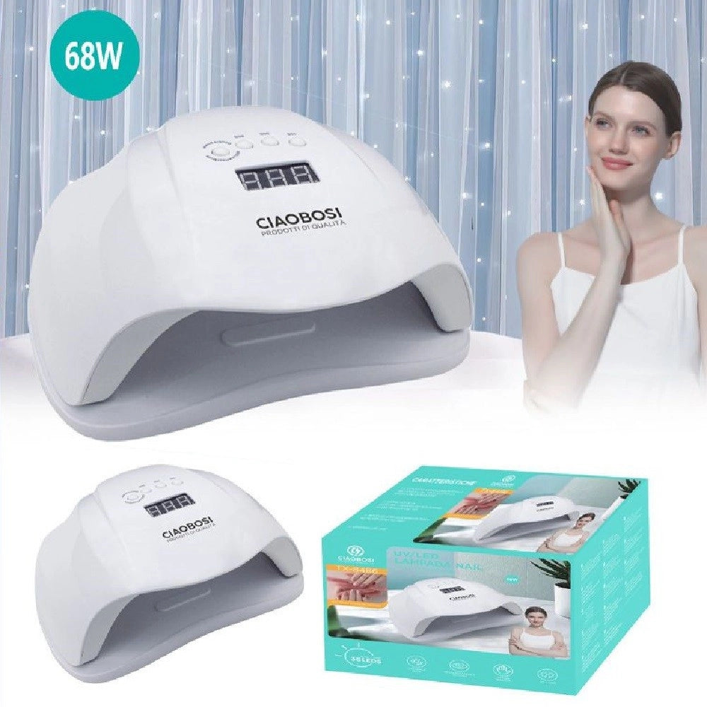 Trade Shop - Lampada Uv Led 68w 36led Fornetto Per Ricostruzione Unghie Gel Nail Art Tx-8486 -