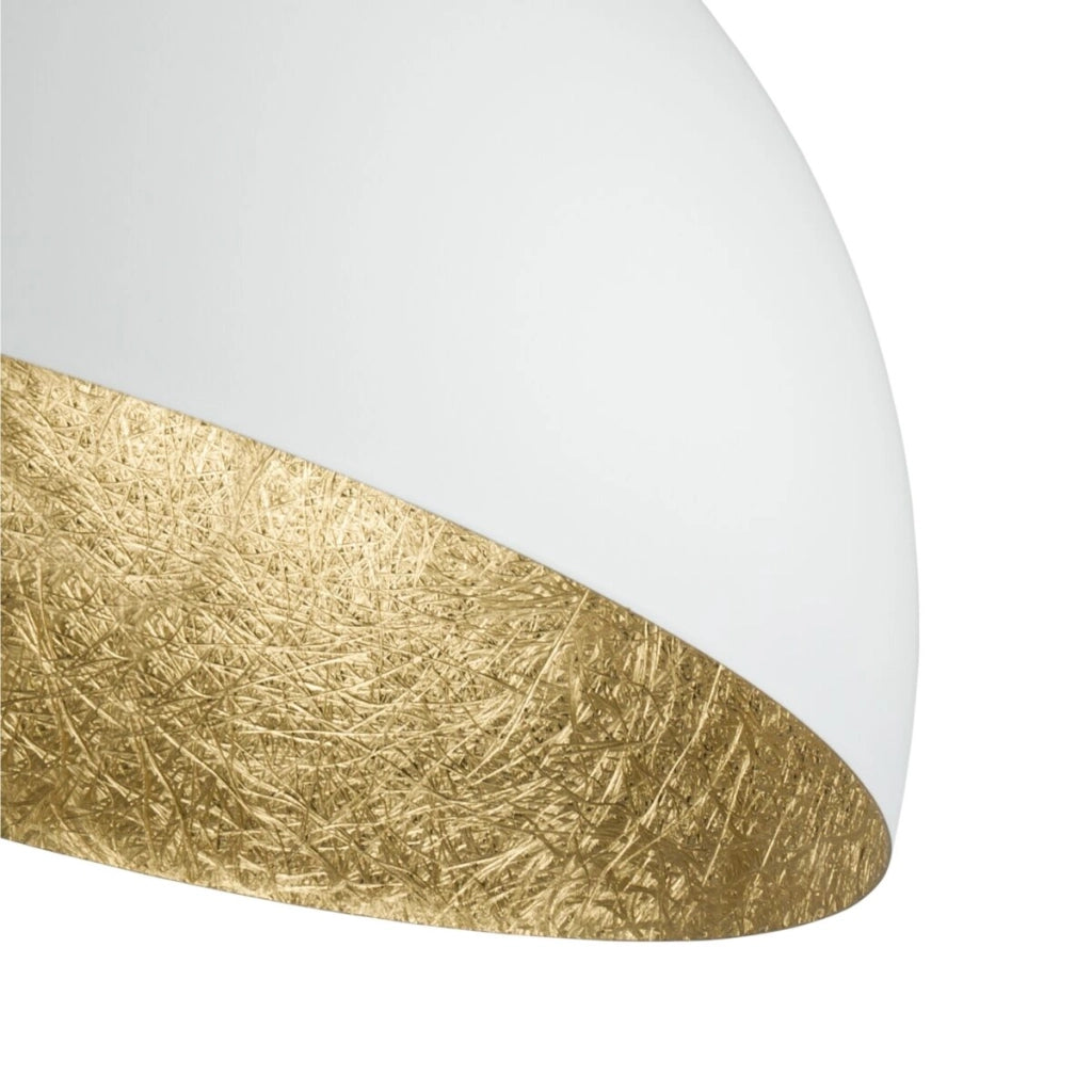 Plafoniera Sigma Sfera bianco oro 35cm 1 luce E27 15W