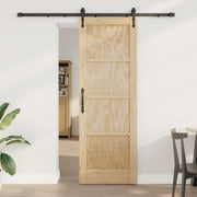 Porta scorrevole ORKDAL Naturale e Nero 73,5 x 211 cm 3445576
