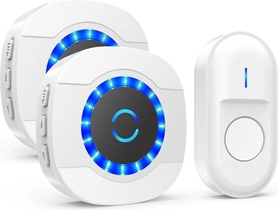 Deurbel wireless, portata wireless, impermeabile, deurbel con diverse tonalità, 5 volumi.