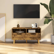 Mobile Porta TV Rovere Fumo 90x40x48,5 cm Legno Multistrato 326785