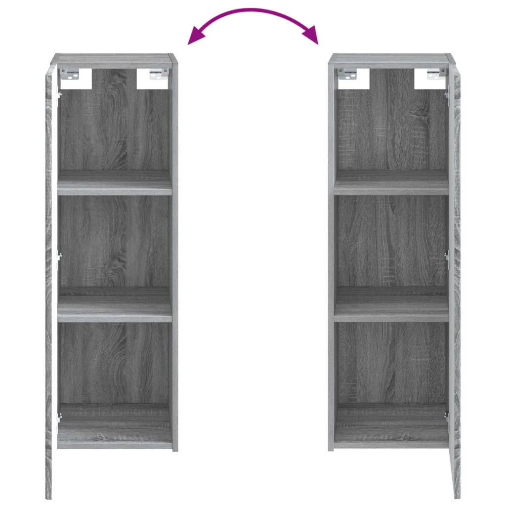 Mobiletto da Bagno a Muro Sonoma grigio 33 x 34,5 x 60 cm 890668