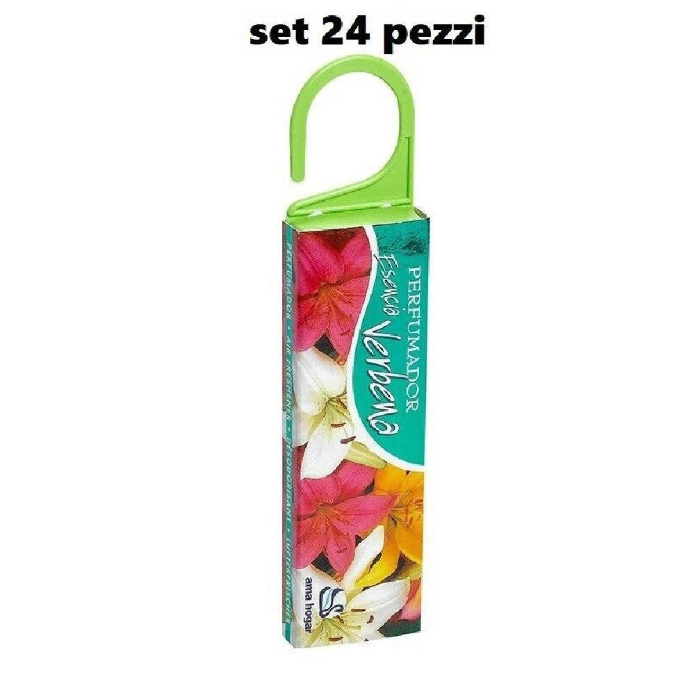 Trade Shop - Set 24 Pezzi Antitarmico Anti Tarme Profumato Con Gancio Deodorante Tulipano -