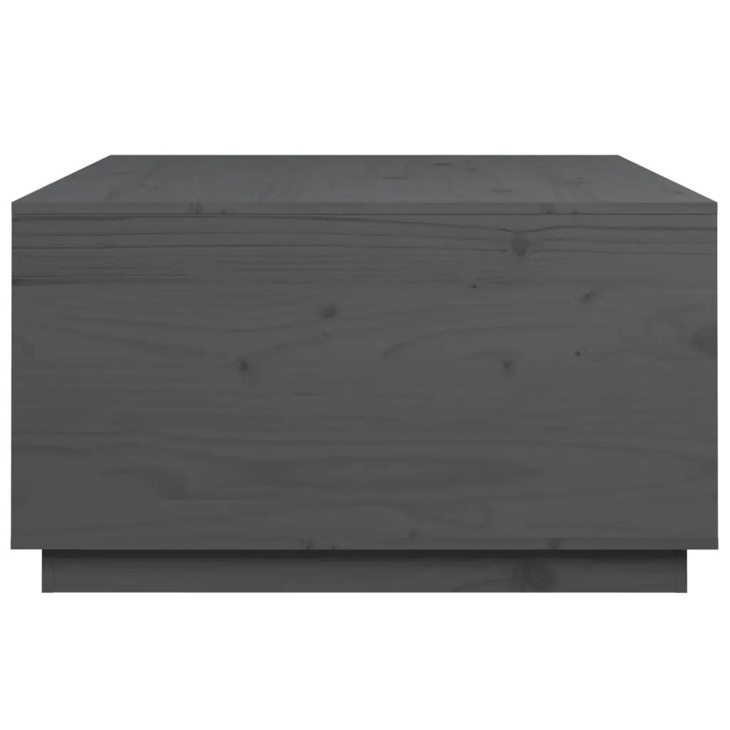 Tavolino da Salotto Grigio 80x80x45 cm Legno Massello di Pino 821519