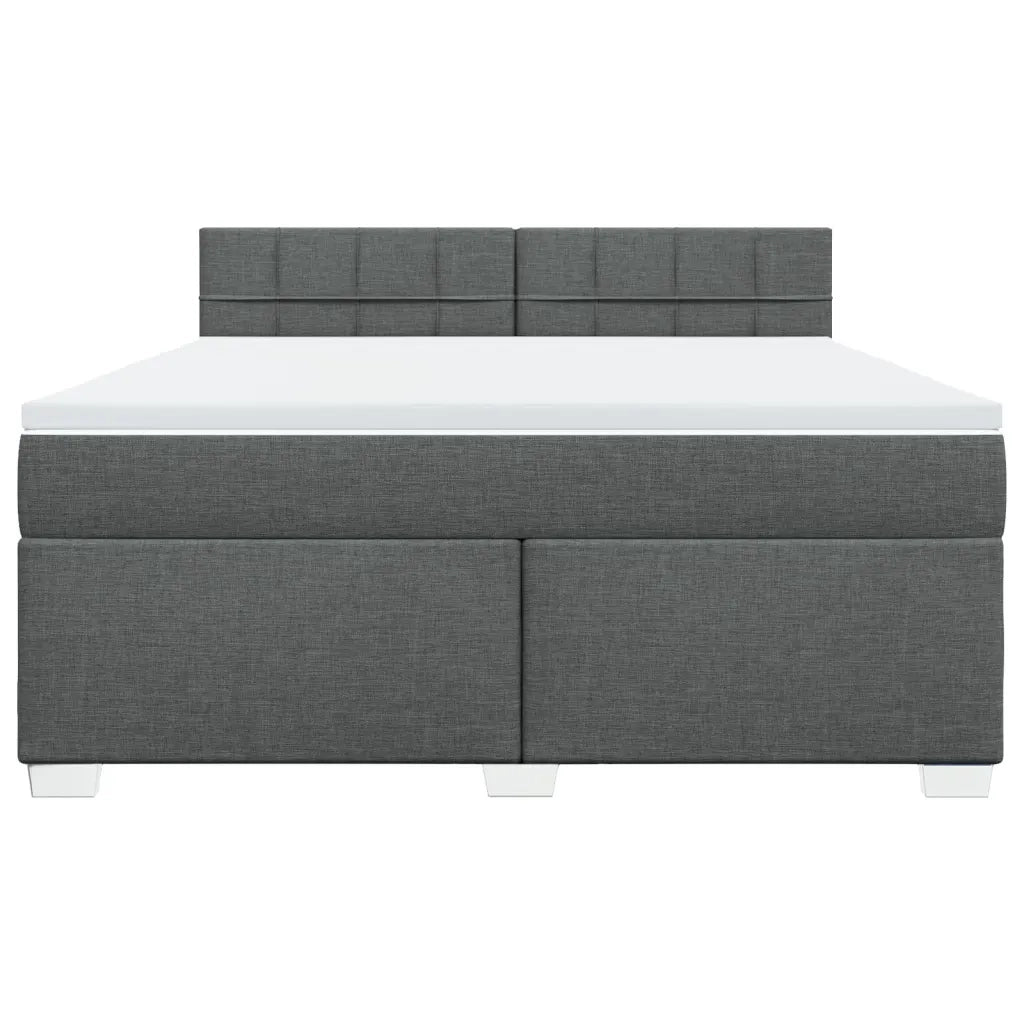 Giroletto a Molle con Materasso Grigio Scuro 180x200 cm Tessuto 3285968