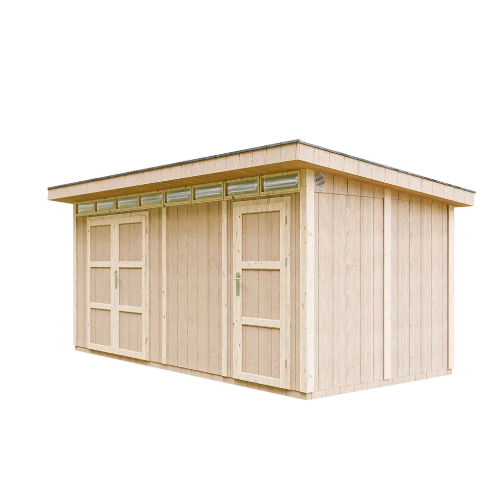 Casetta da Giardino di QUALIT? PREMIUM 8.52+2.95m?²-L530xW279cm - TIMBELA M905C