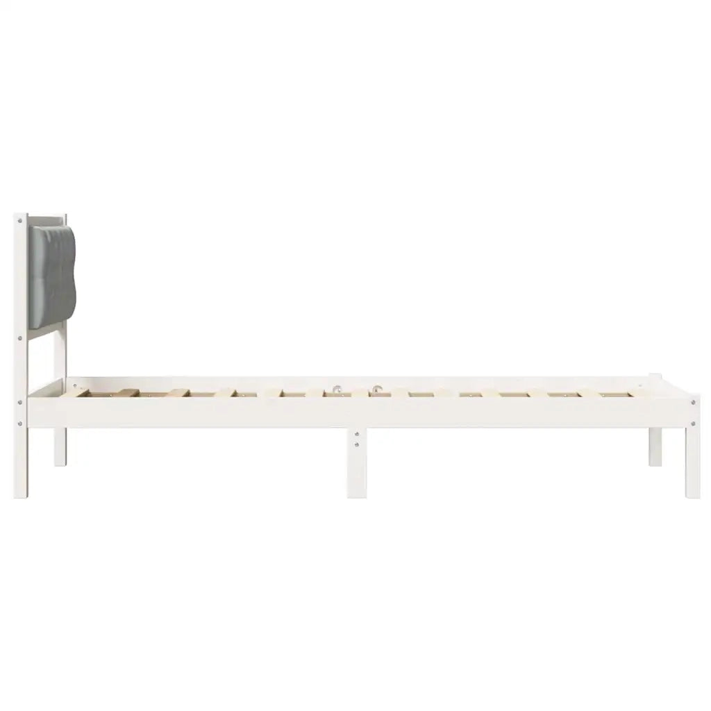 Struttura del letto-Giroletto Grigio chiaro 80 x 200 cm Pino massello 721146