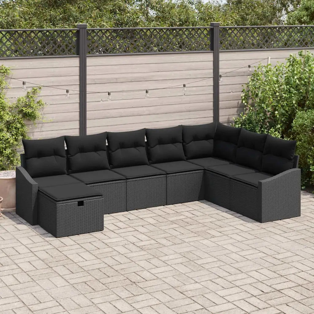 Set di divani con cuscino 8 pcs polyrattan