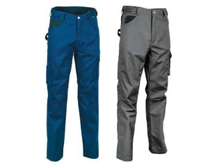 PANTALONE DRILL IN COTONE E POLIESTERE RIGHT FIT  tg.56  navy/nero    COFRA
