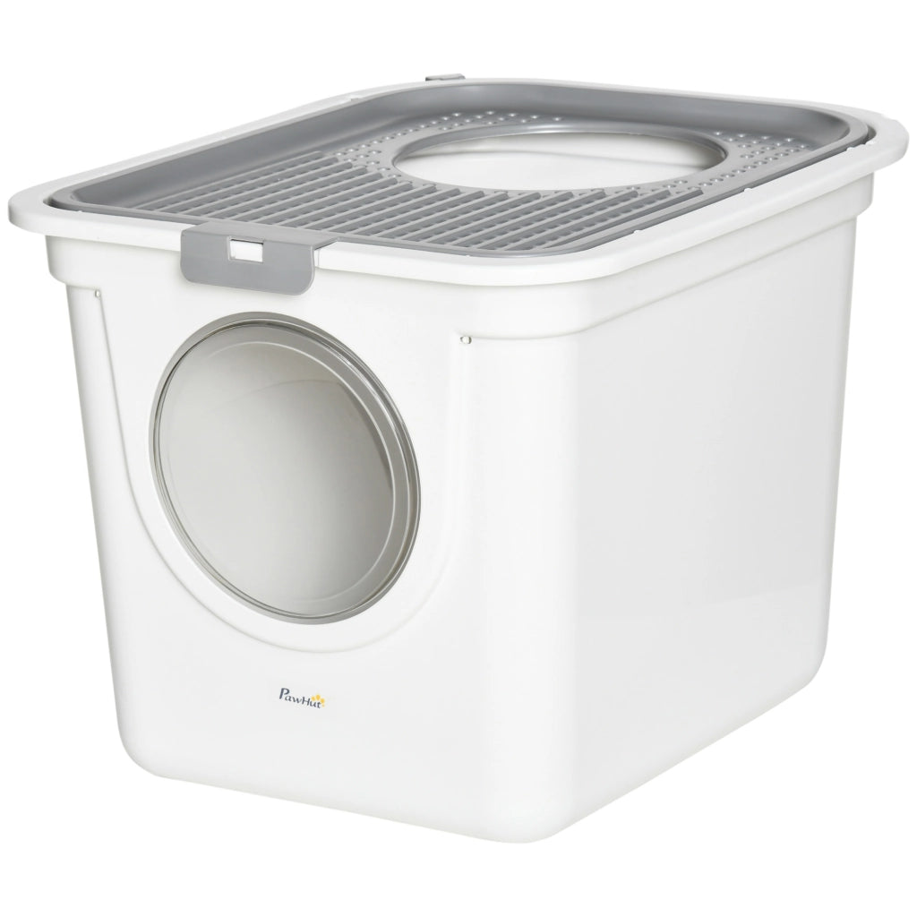 Lettiera chiusa per gatti con doppio ingresso ¨C Xylo ¨C 44x55x39 cm bianco