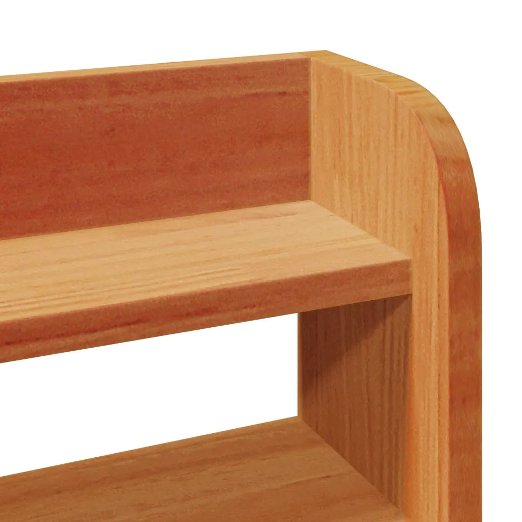 Testiera | Testata con Ripiani Marrone Cera 160 cm Legno Massello di Pino
