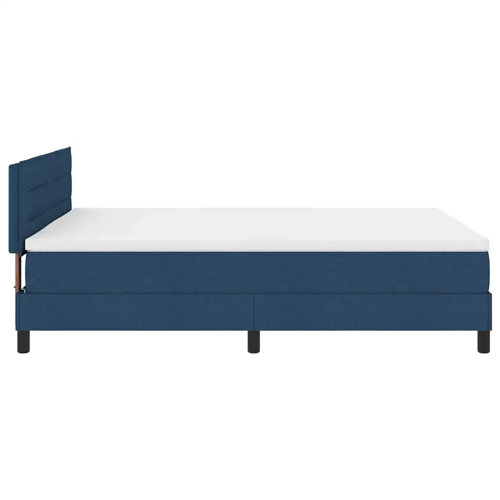 Letto a molle con testiera Blu 140 x 190 cm Tessuto 3338614
