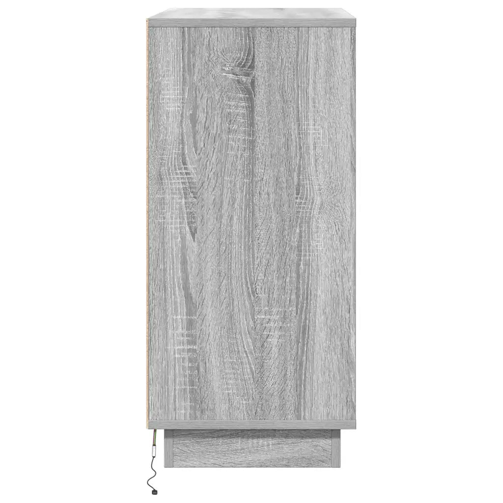 Credenza | Madia LED per Grigio Sonoma 71 x 34,5 x 75 cm