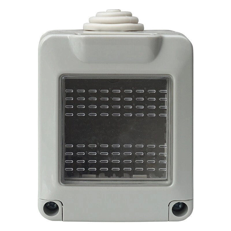 Custodia 2P IP55 Scatola Porta Frutti Con Coperchio 2 Posti Moduli Compatibile Con Vimar Plana