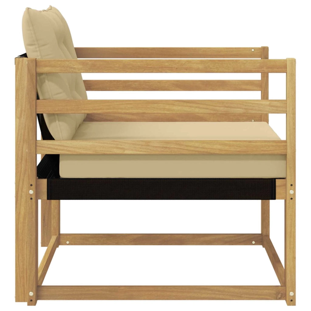 Set di divani da esterno Legno di Acacia Massello e Textilene 3439055