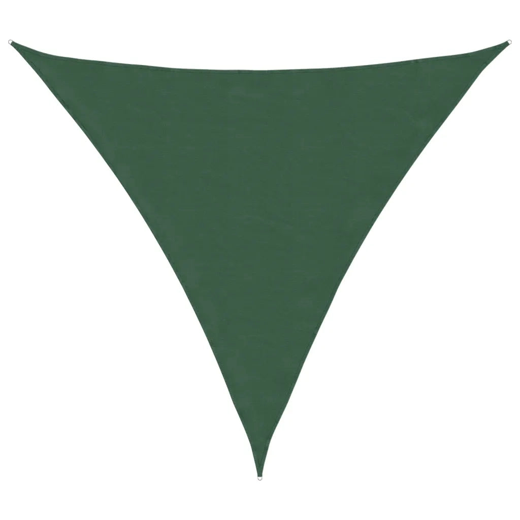 Vela Ombreggiante-Parasole a vela Tessuto Oxford Triangolare 5x5x5 m Verde Scuro