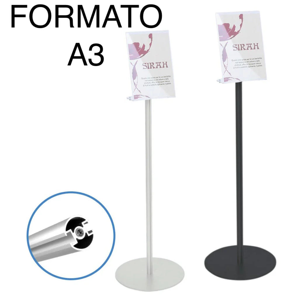 Espositore porta depliant formato A3 - Nero