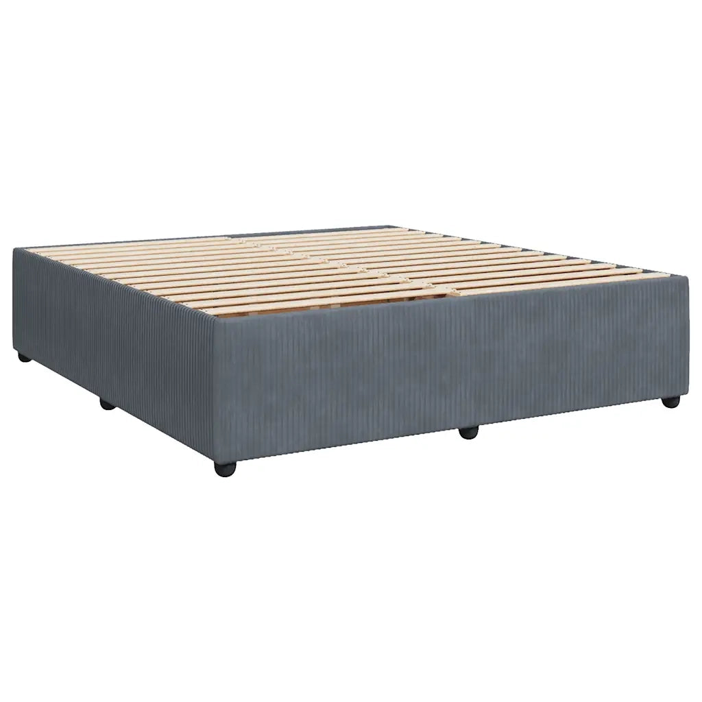 Giroletto senza Materasso-Struttura Letto Grigio Scuro 180x200 cm Velluto 493358