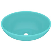 Lavabo ovale di lusso 40x33 cm in ceramica verde chiaro opaco 02_0002667