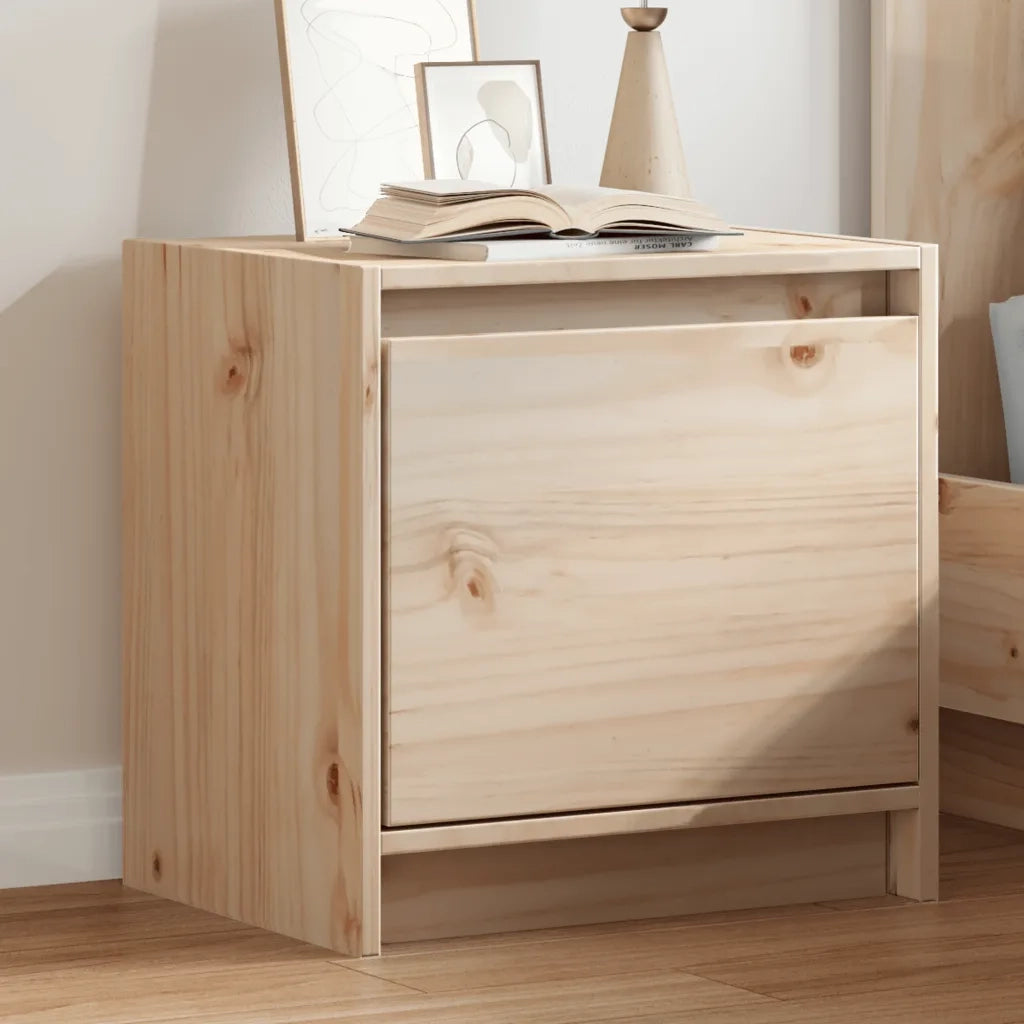 Comodino 40x30,5x40 cm in Legno Massello di Pino 808113