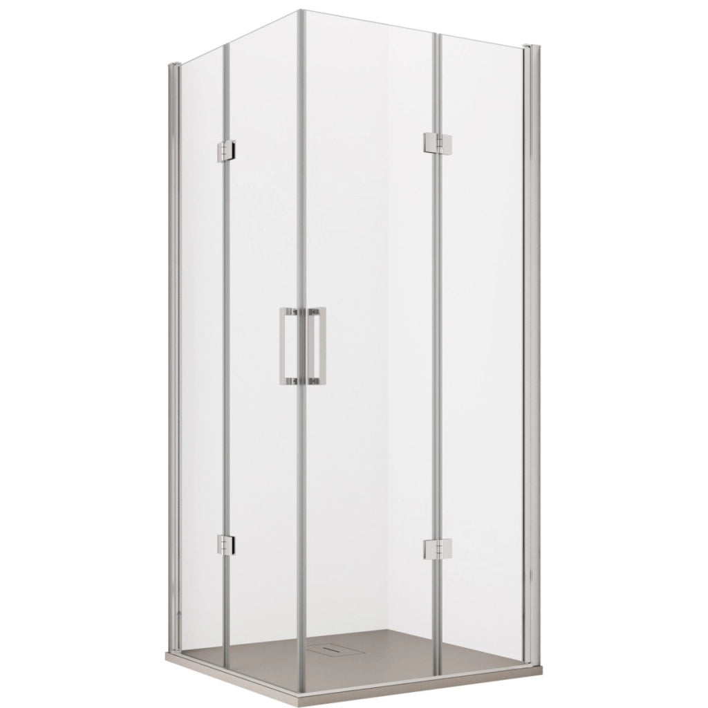Box doccia 2 lati a soffietto trasparente senza profili 6mm h195 anticalcare rea, misura 70x85