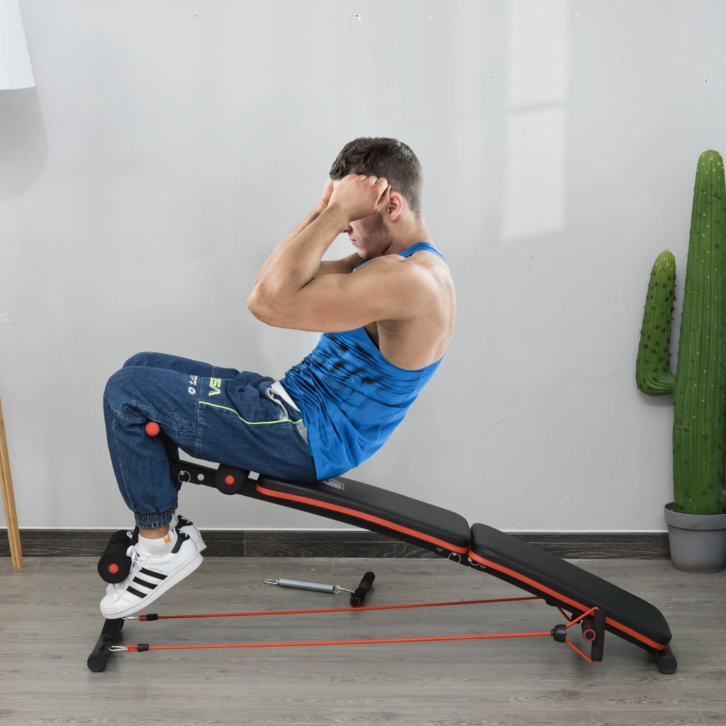 Sgabello da Palestra Regolabile in Altezza ¨C Zephmum ¨C Nero 137x51x50-66 cm