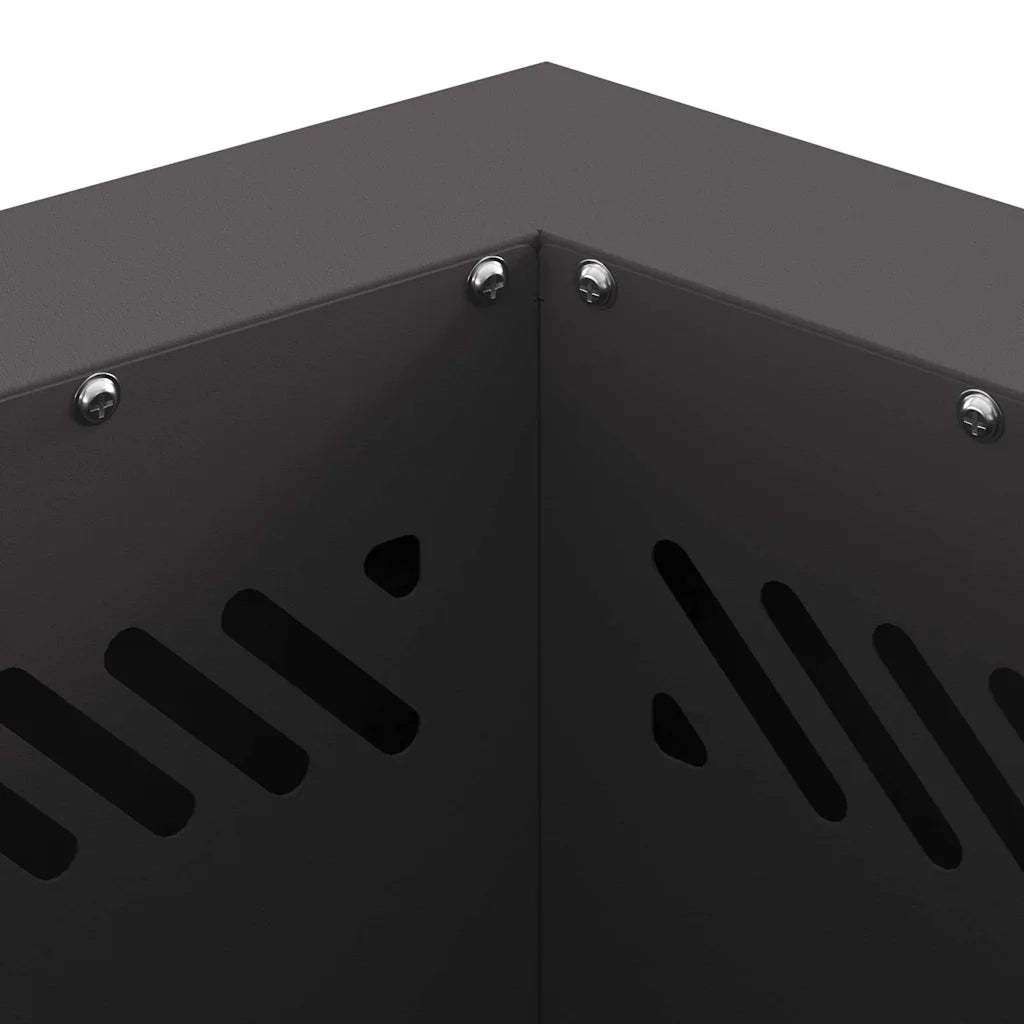 Focolare Senza Fumi Nero 38 x 38 x 51 cm Acciaio CFW5320573