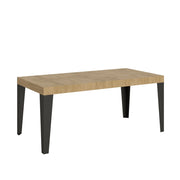 Tavolo Allungabile 200-304x90x77 cm Flame Quercia Natura Telaio Antracite