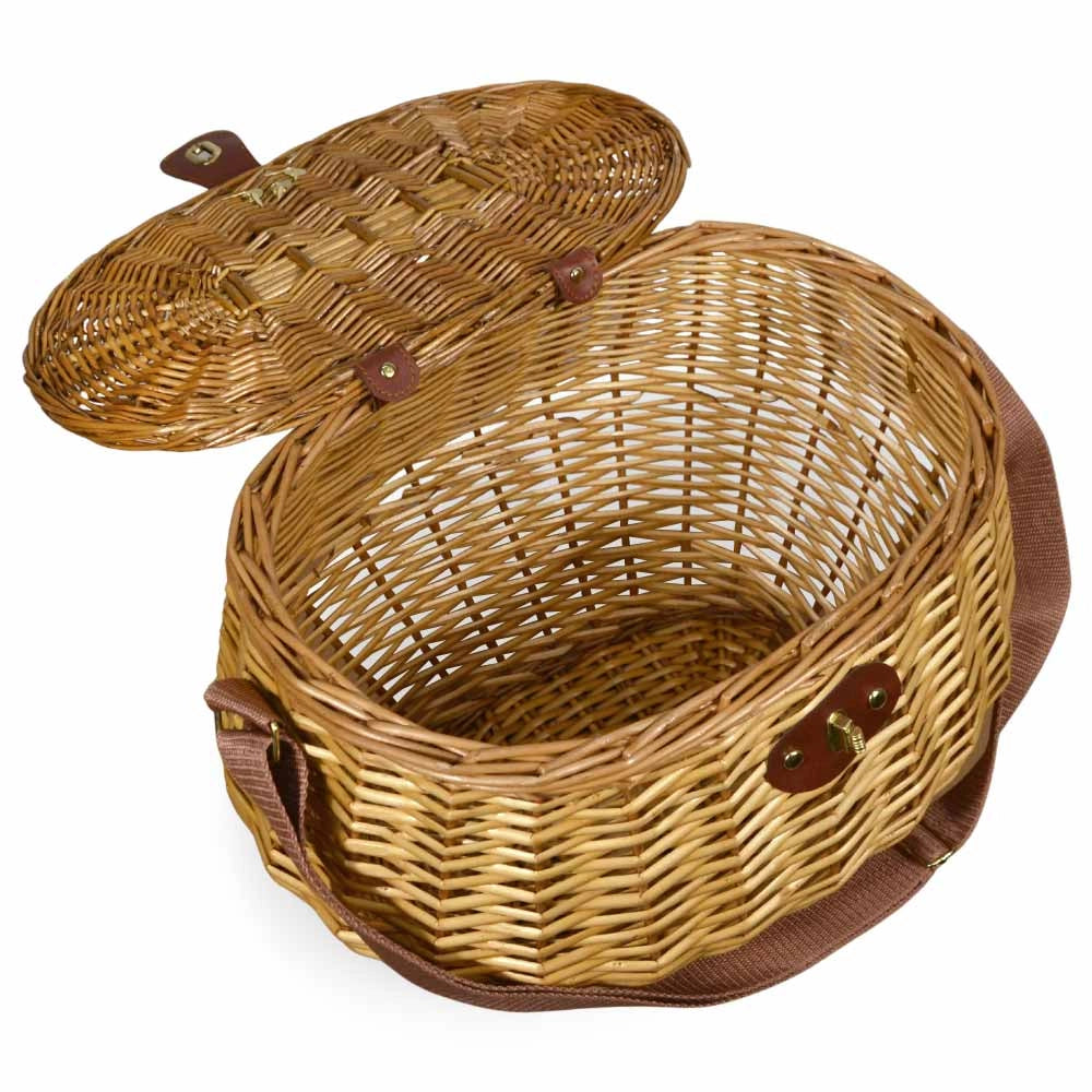 Cesto cestone Max in Vimini per funghi con Coperchio cm 45 x 37 x h 35 cm
